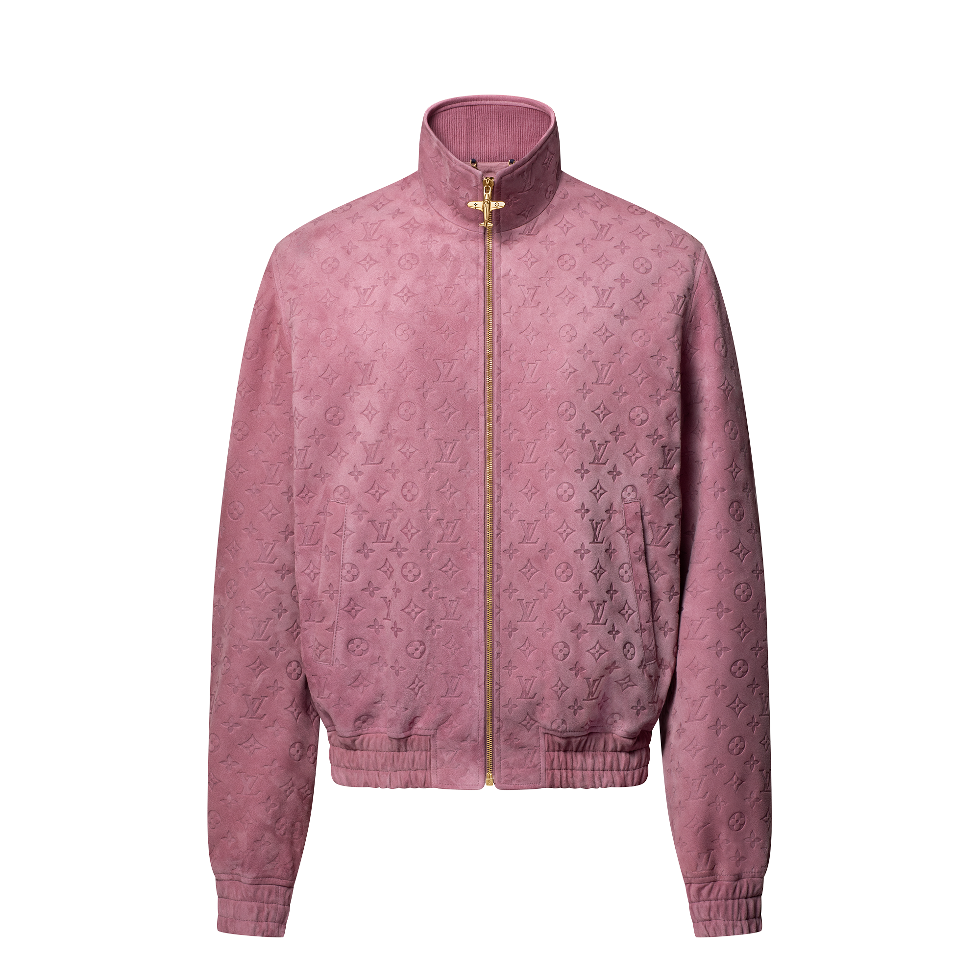 Monogram Debossed Leather Tracksuit Jacket - Ready to Wear